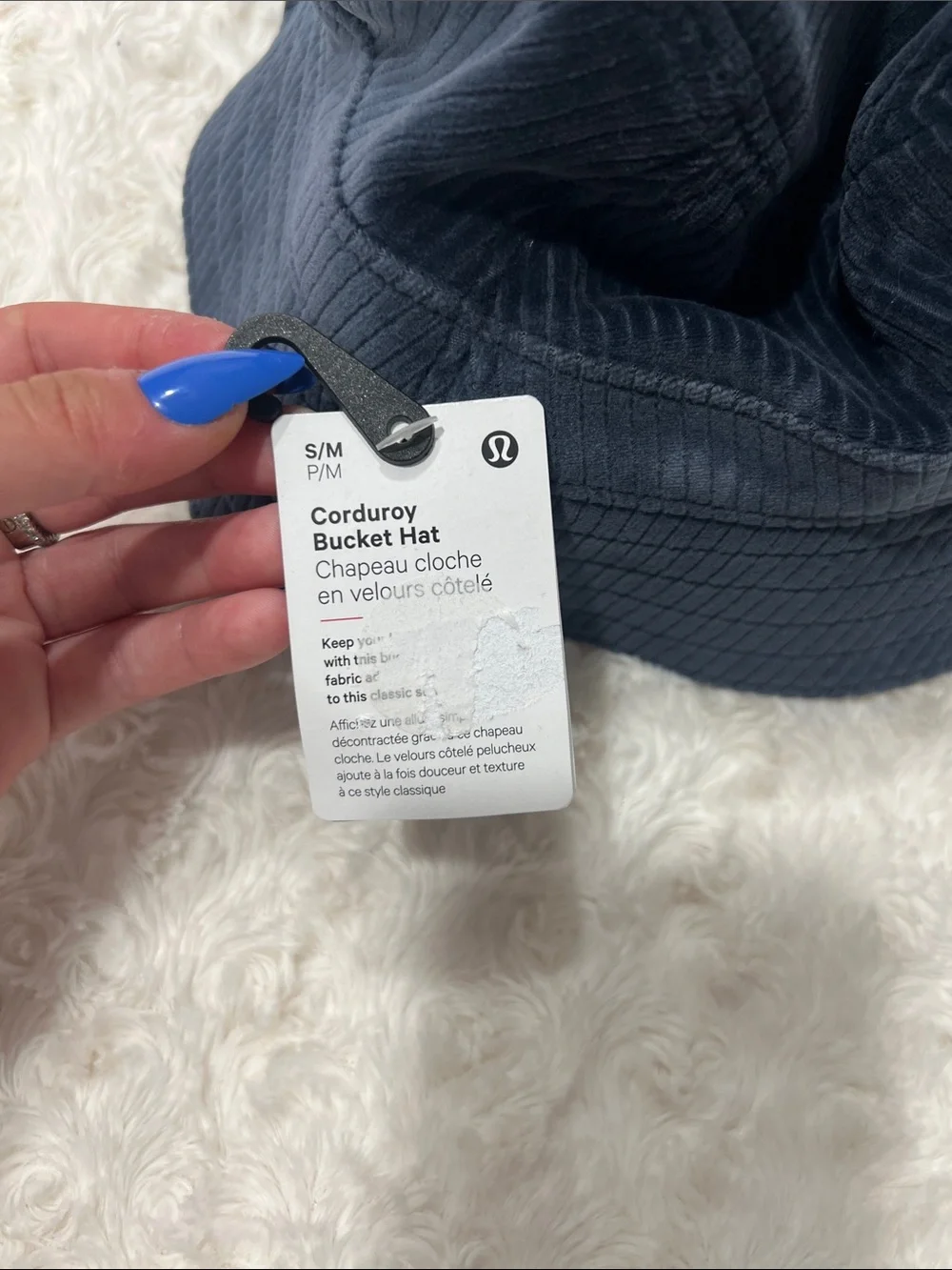 Lululemon Corduroy Bucket Hat Navy